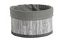 DKD Home Decor Set de 4 Cestas de Bambú y Poliéster Gris 30x30x17 cm