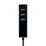 Simon - Adaptador USB C de 3 Puertos con Fijación - 3 Puertos USB A 9A Total, Cable USB C 1.5 m Negro - Adaptador USB Hub de Pared