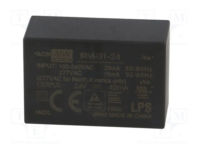 MEAN WELL IRM-01-24 Convertidor AC/DC 1W 24VDC MEAN WELL IRM-01-24 Convertidor AC/DC 1W 24VDC