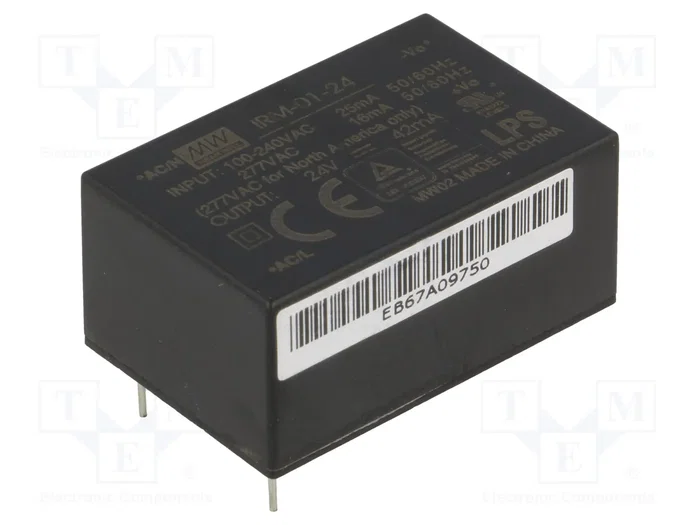 MEAN WELL IRM-01-24 Convertidor AC/DC 1W 24VDC MEAN WELL IRM-01-24 Convertidor AC/DC 1W 24VDC