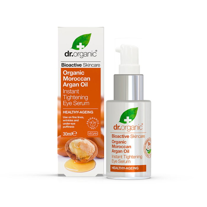 Dr. Organic - SÉRUM TENSOR Contorno de Ojos Anti Ojeras y Bolsas con Aceite de Argán, 30 ml