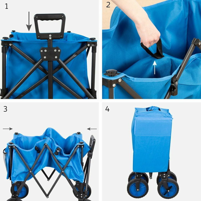 Color Baby Carro de Playa Plegable 88X47X53/108 Cm Con Bolsillo Lateral