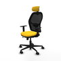 PIQUERAS Y CRESPO Silla de oficina Jorquera con mecanismo Sincro/Traslack Amarillo y Negro