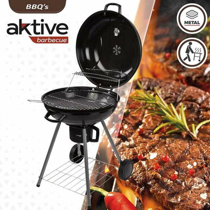 Color Baby Barbacoa de carbón redonda con tapa Aktive 57x86 cm Color Baby Barbacoa de carbón redonda con tapa Aktive 57x86 cm