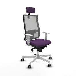 PIQUERAS Y CRESPO Silla de oficina Horna con mecanismo Sincro, Morado y Gris