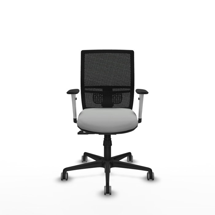 PIQUERAS Y CRESPO Silla de oficina Yunquera con mecanismo Sincro, Gris claro y Negro