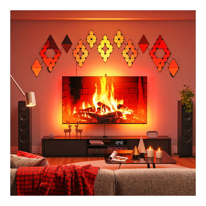 Nanoleaf Kit de tira de luces y espejo de pantalla 4D V2 Negro