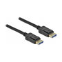 DeLOCK Cable DisplayPort 2.0 3 m, 10K 60 Hz 54 Gbps, 10240 x 4320 Pixeles, Conectores Macho Dorados, Negro