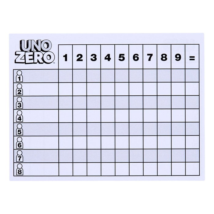 UNO Zero Juego de Cartas