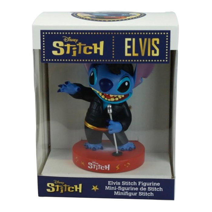 Enesco Figura Stitch Elvis Traje de Cuero Disney Coleccionable para Fans