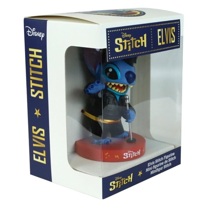 Enesco Figura Stitch Elvis Traje de Cuero Disney Coleccionable para Fans