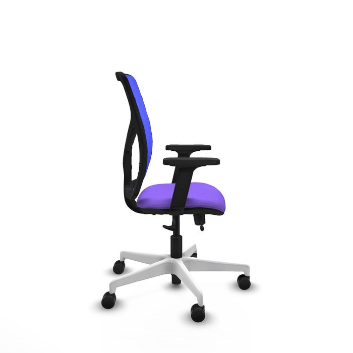 PIQUERAS Y CRESPO Silla de oficina Motilla con mecanismo Sincro/Traslack, Tela Lila y Malla Azul PIQUERAS Y CRESPO Silla de oficina Motilla con mecanismo Sincro/Traslack, Tela Lila y Malla Azul