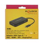 DeLOCK 63929 Adaptador de vídeo externo USB 2.0 Type-C Negro