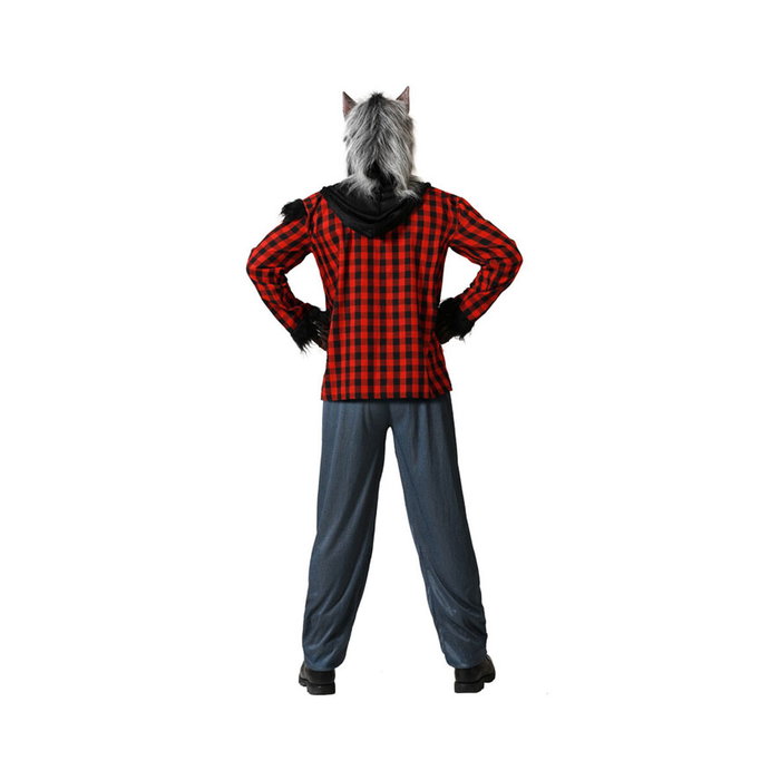 Disfraz de Hombre Lobo Adulto con Camisa a Cuadros Rasgada y Pantalón - Gris - Tallas XS-S Disfraz de Hombre Lobo Adulto con Camisa a Cuadros Rasgada y Pantalón - Gris - Tallas XS-S