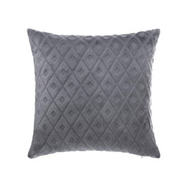 Atmosphera Cojín modelo Flan 3D Gris oscuro 40 x 40 cm