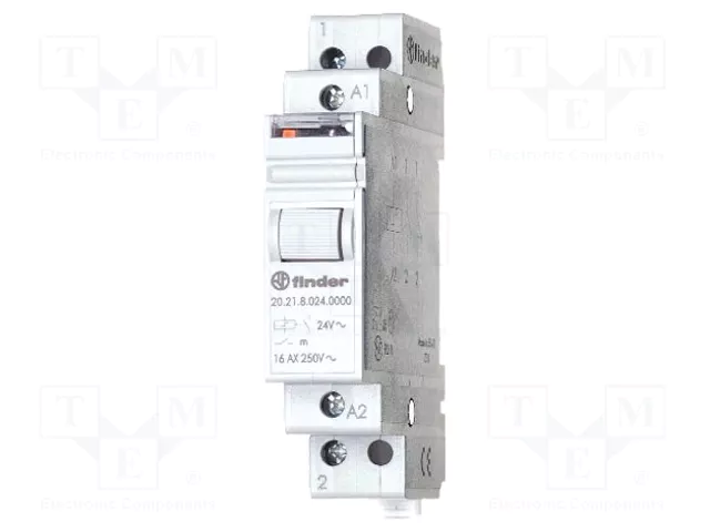 FINDER 20.22 Relé de instalación biestable 12V DC 16A FINDER 20.22 Relé de instalación biestable 12V DC 16A