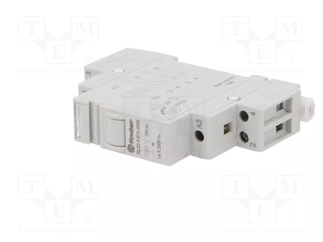 FINDER 20.22 Relé de instalación biestable 12V DC 16A FINDER 20.22 Relé de instalación biestable 12V DC 16A