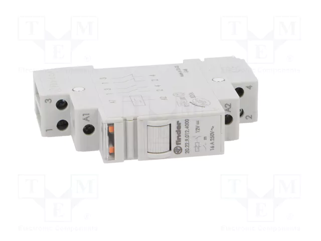 FINDER 20.22 Relé de instalación biestable 12V DC 16A FINDER 20.22 Relé de instalación biestable 12V DC 16A