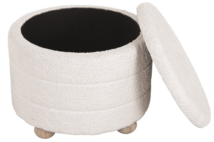 DKD Home Decor Set de 3 Reposapiés con Almacenaje Interior Crudo y Marrón