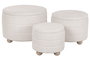 DKD Home Decor Set de 3 Reposapiés con Almacenaje Interior Crudo y Marrón