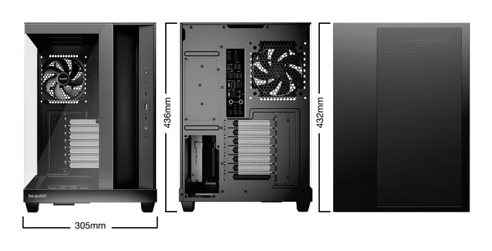 be quiet! Light Base 500 Caja PC Torre Media Gaming ATX Ventana Lateral ARGB Negro Sin Fuente Ref. BGW83
