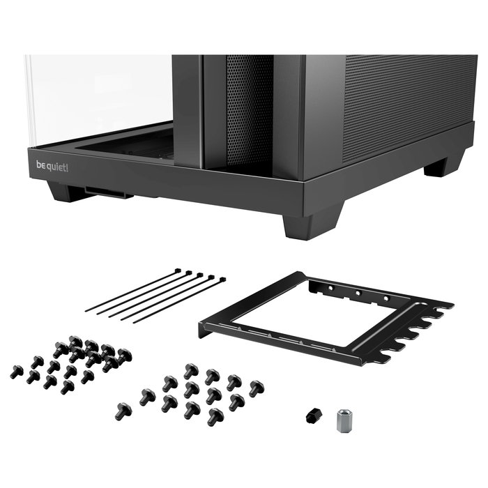 be quiet! Light Base 500 Midi Tower Gaming PC Case - Negra, Cristal Templado, ATX, micro-ATX, Mini-ITX, Gestion de Cables, USB 3.2, 4 Ventiladores Incluidos, Soporte para Radiadores