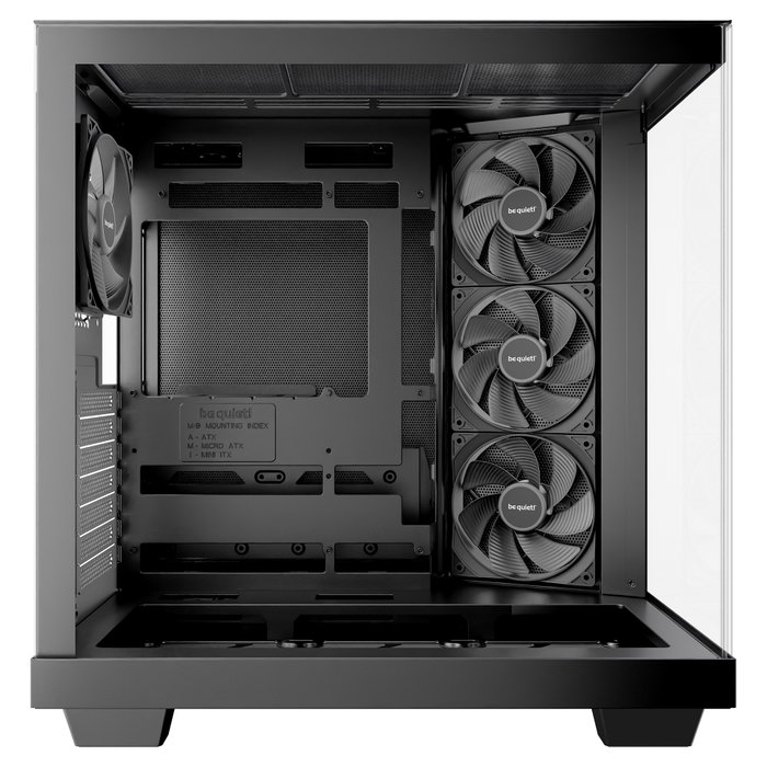 be quiet! Light Base 500 Midi Tower Gaming PC Case - Negra, Cristal Templado, ATX, micro-ATX, Mini-ITX, Gestion de Cables, USB 3.2, 4 Ventiladores Incluidos, Soporte para Radiadores