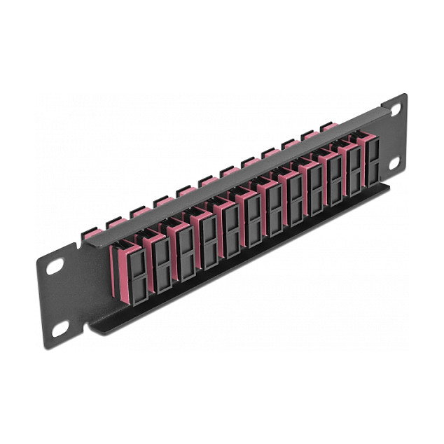 DeLOCK Patchpanel de Fibra Óptica 10″ 12 Puertos SC Duplex Negro/Violeta DeLOCK Patchpanel de Fibra Óptica 10″ 12 Puertos SC Duplex Negro/Violeta