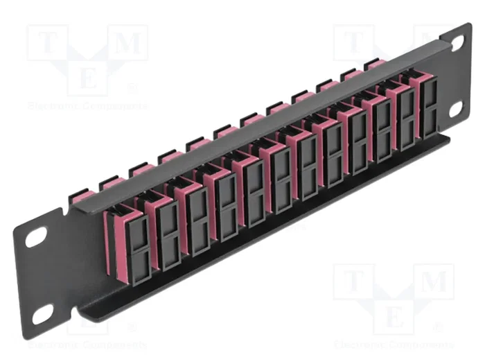 DeLOCK Patchpanel de Fibra Óptica 10″ 12 Puertos SC Duplex Negro/Violeta DeLOCK Patchpanel de Fibra Óptica 10″ 12 Puertos SC Duplex Negro/Violeta