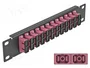 DeLOCK Patchpanel de Fibra Óptica 10″ 12 Puertos SC Duplex Negro/Violeta