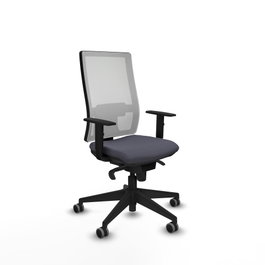 PIQUERAS Y CRESPO Silla de oficina Horna con mecanismo Sincro Gris oscuro y Blanco