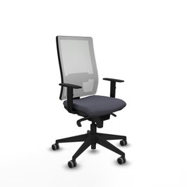 PIQUERAS Y CRESPO Silla de oficina Horna Sincro Gris oscuro y Blanco
