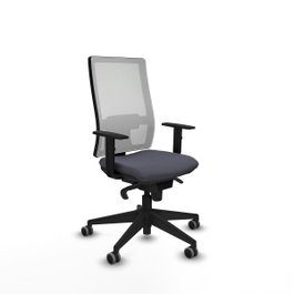 PIQUERAS Y CRESPO Silla de oficina Horna con mecanismo Sincro Gris oscuro y Blanco