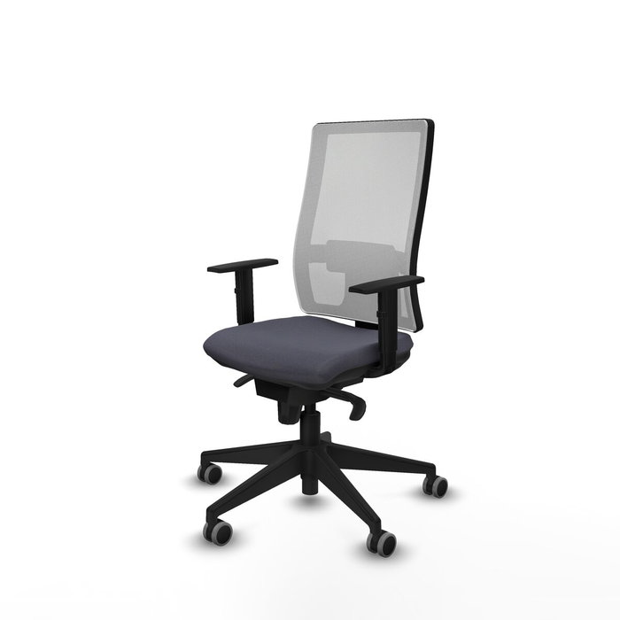 PIQUERAS Y CRESPO Silla de oficina Horna con mecanismo Sincro Gris oscuro y Blanco PIQUERAS Y CRESPO Silla de oficina Horna con mecanismo Sincro Gris oscuro y Blanco