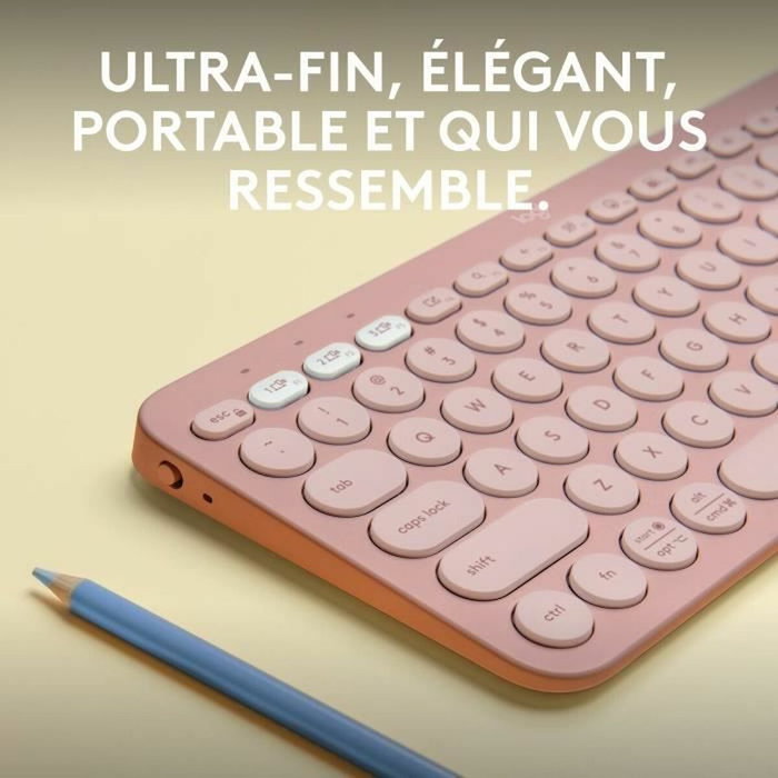 Logitech Pebble Keys 2 M380s Teclado inalámbrico Rosa Bluetooth con Easy-Switch Logitech Pebble Keys 2 M380s Teclado inalámbrico Rosa Bluetooth con Easy-Switch