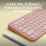Logitech Pebble Keys 2 M380s Teclado inalámbrico Rosa Bluetooth con Easy-Switch