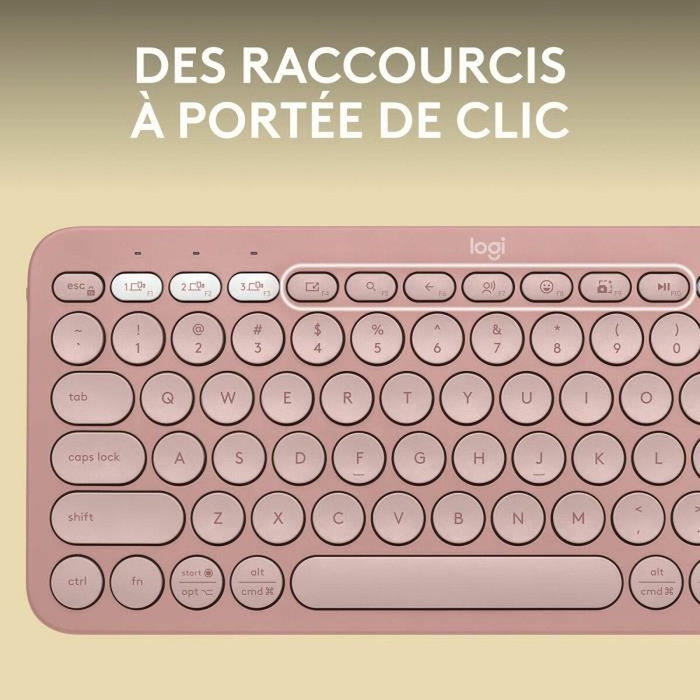 Logitech Pebble Keys 2 M380s Teclado inalámbrico Rosa Bluetooth con Easy-Switch Logitech Pebble Keys 2 M380s Teclado inalámbrico Rosa Bluetooth con Easy-Switch