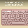 Logitech Pebble Keys 2 M380s Teclado inalámbrico Rosa Bluetooth con Easy-Switch