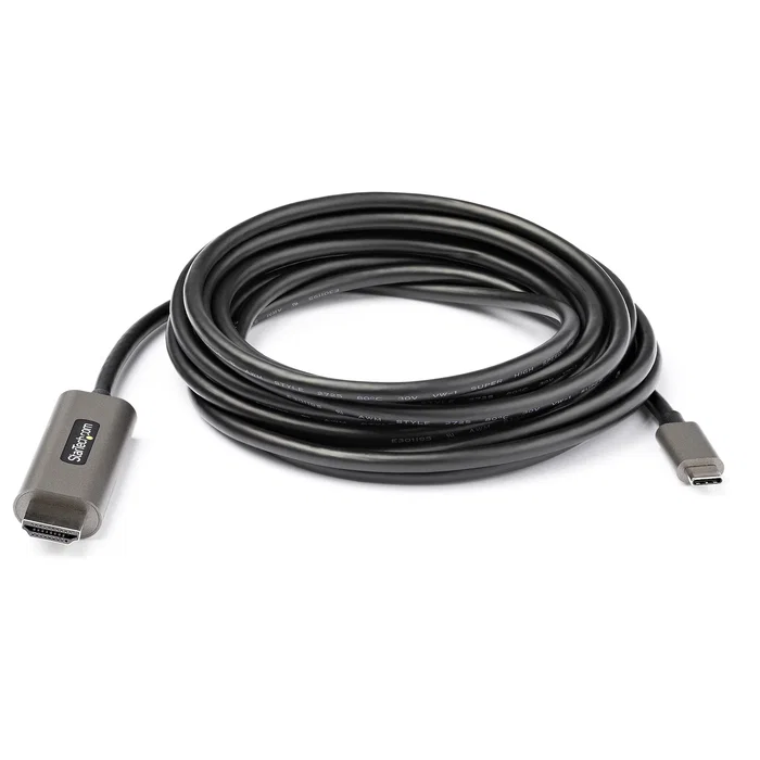 StarTech.com CDP2HDMM4MH Cable Adaptador USB-C Macho a HDMI Macho 4K Ultra HD 60Hz HDR10 4 Metros - Compatible con Thunderbolt 3, DisplayPort 1.4, HDCP 2.2, 7.1 Canales, Plug & Play