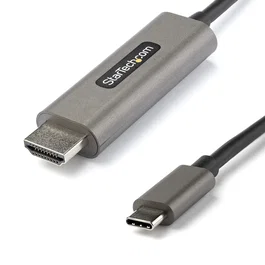 StarTech.com CDP2HDMM4MH Cable Adaptador USB-C Macho a HDMI Macho 4K Ultra HD 60Hz HDR10 4 Metros - Compatible con Thunderbolt 3, DisplayPort 1.4, HDCP 2.2, 7.1 Canales, Plug & Play