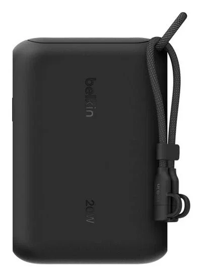 Belkin BPB027hqBK Power Bank 10000 mAh Negro con Pantalla, Carga Rápida PD 20W, 2 Puertos USB-C, Compatible con Smartphone y Tablet