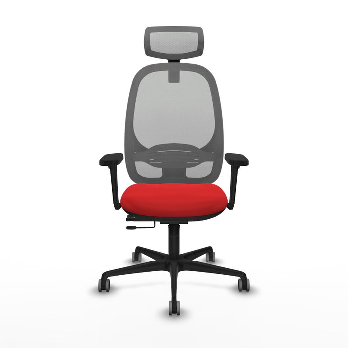PIQUERAS Y CRESPO Silla de oficina Cilanco Rojo/Gris con Brazos 3D