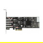 DeLOCK Tarjeta PCI Express 4-Puertos USB 3.2 Gen 1 (SuperSpeed 5 Gbps) Tipo-A Externo con 1 SATA Interno, Perfil Bajo, PCIe 2.0, para PC, Gris
