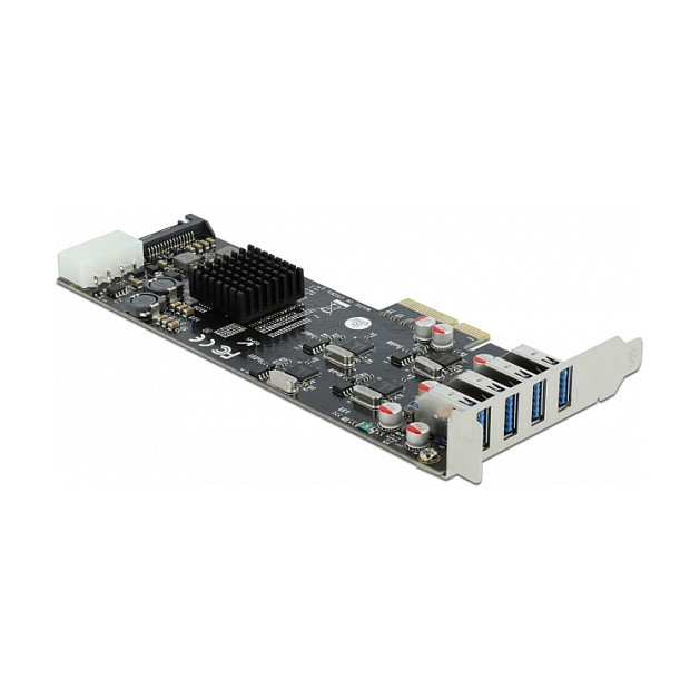 DeLOCK 89008 Tarjeta PCI Express x4 a 4 x USB 3.2 Gen 1 y SATA