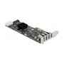 DeLOCK 89008 Tarjeta PCI Express x4 a 4 x USB 3.2 Gen 1 y SATA