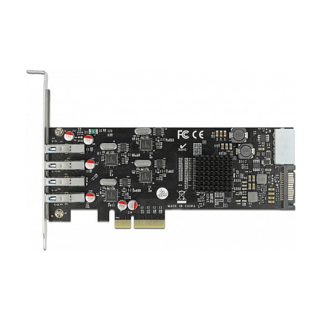 DeLOCK 89008 Tarjeta PCI Express x4 a 4 x USB 3.2 Gen 1 y SATA