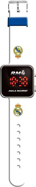 Reloj Digital LED Real Madrid con Luz y Funciones, Para Niños (3+ Años) - 3.5 cm