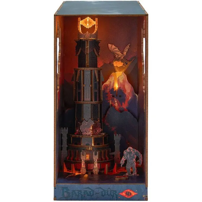 Revell REV4009803005379 - Kit de Bricolaje Book Nook 3D LED - El Señor de los Anillos Barad-Dûr - Tiny Adventures