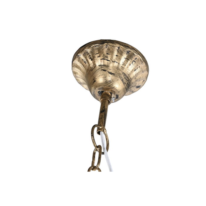DKD Home Decor Lámpara de Techo Árabe en Metal y Acrílico Dorado