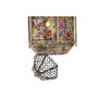 DKD Home Decor Lámpara de Techo Árabe en Metal y Acrílico Dorado